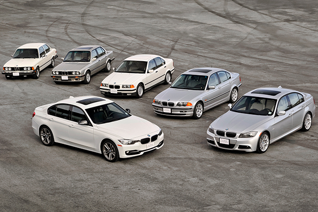 Шесть поколений BMW 3-Series