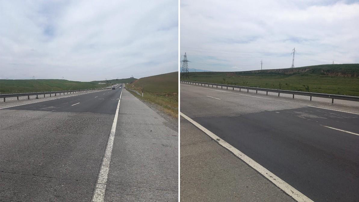 Елдегі бетон жолдарға асфальт төселеді