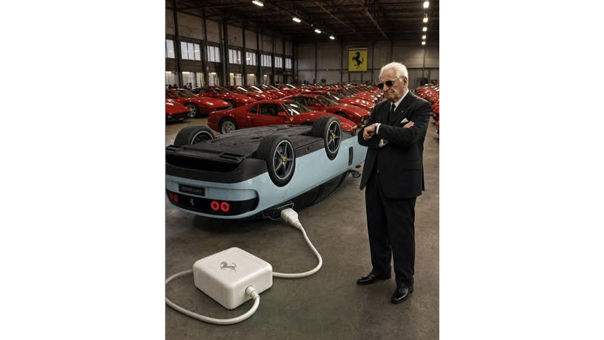 Первый электромобиль Ferrari стал героем мемов и объектом критики