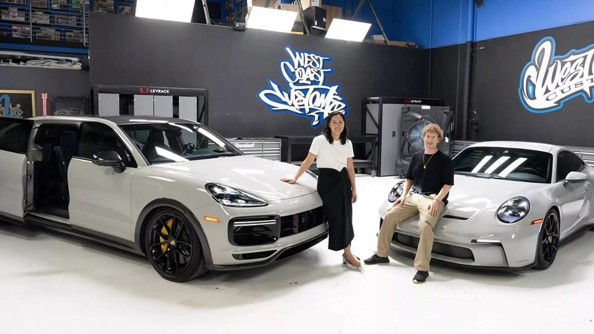 Стретч Porsche Cayenne GT со сдвижными дверьми