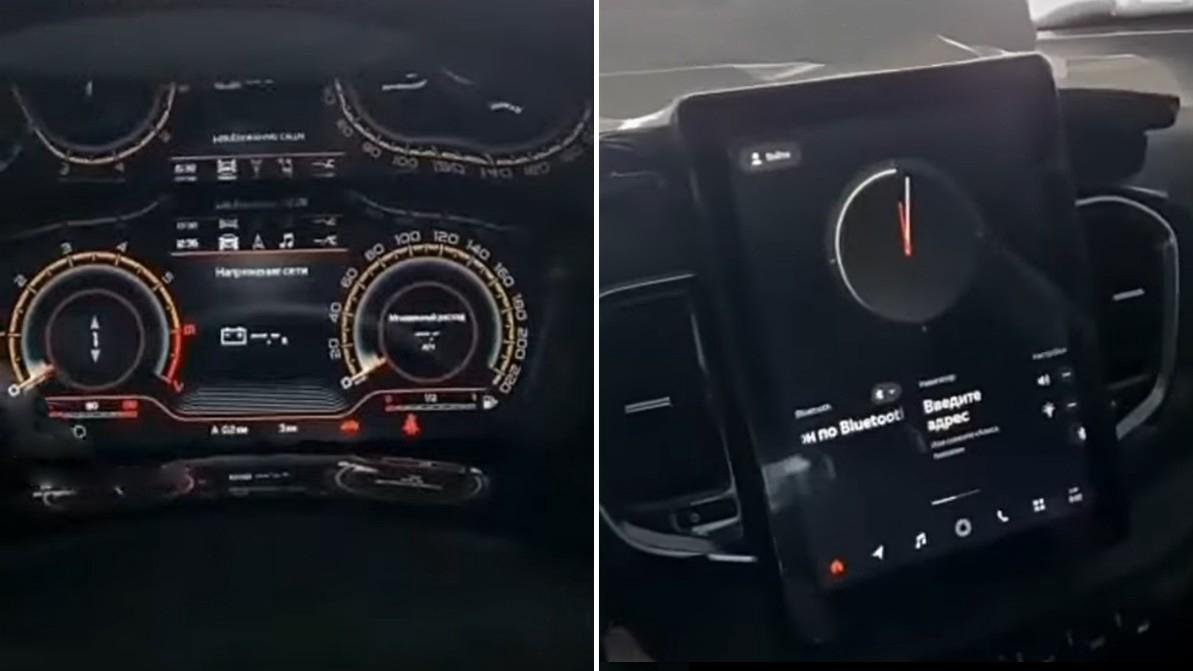 Цифровые приборы обновлённой Lada Vesta засняли на видео