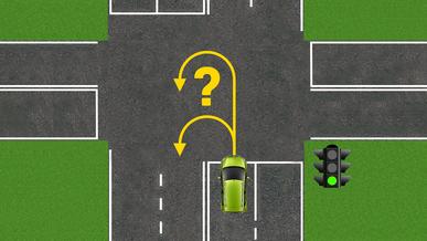 Как правильно развернуться на перекрёстке?