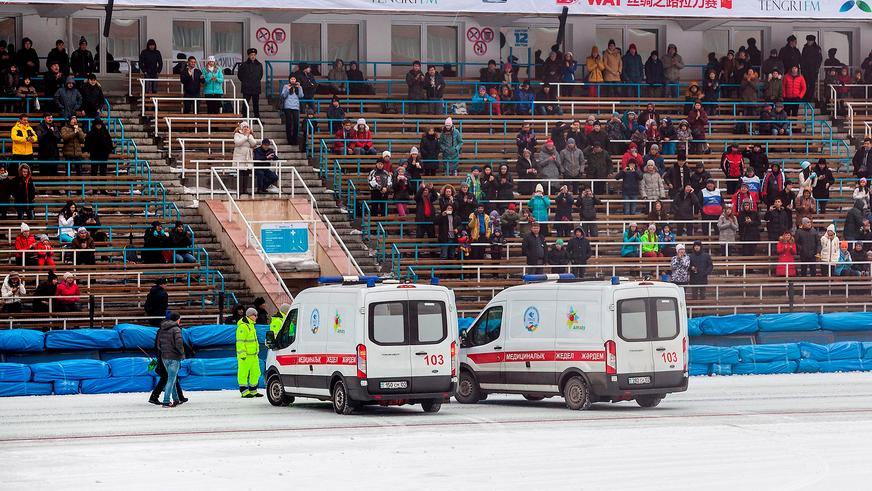 Крутые мотогонки на льду в Астане в эти выходные