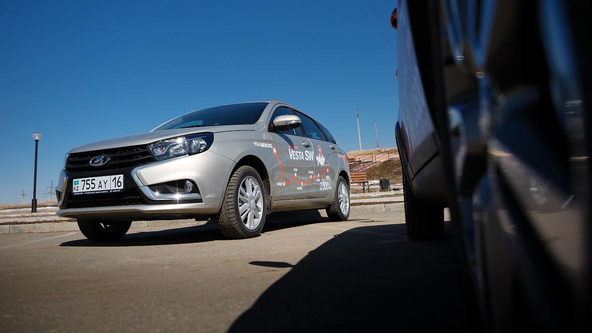 Испытания Vesta SW на дорогах Казахстана: пока замяли только диск