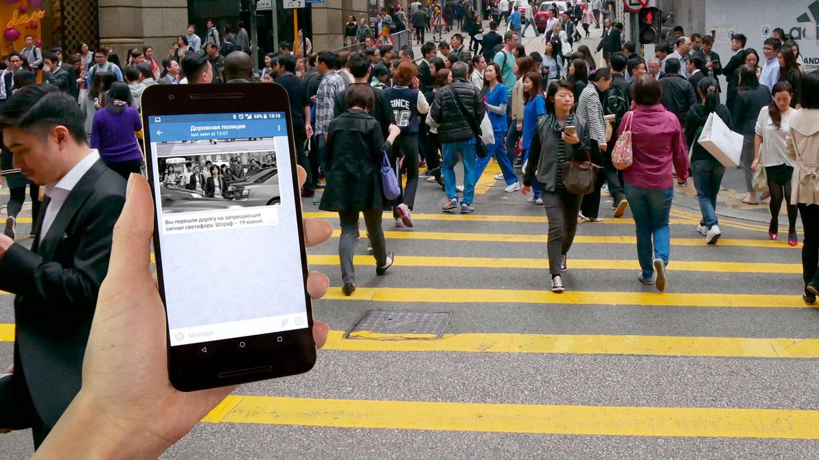 В Китае начали штрафовать пешеходов через социальные сети
