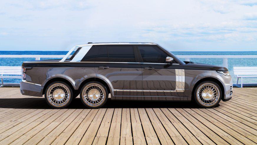 Range Rover превратили в шестиколёсный суперпикап