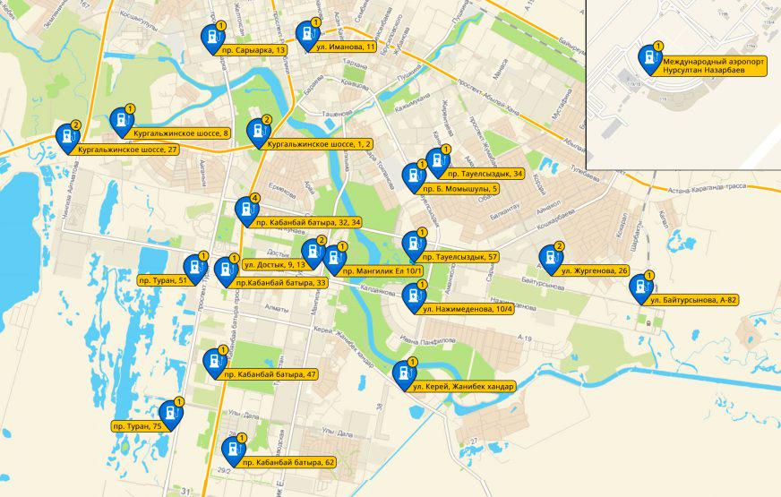 Где зарядить электромобиль в Астане и Алматы