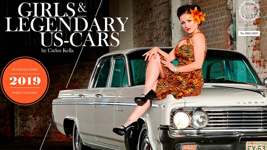 Календарь «Девушки и легендарные американские автомобили – 2019»