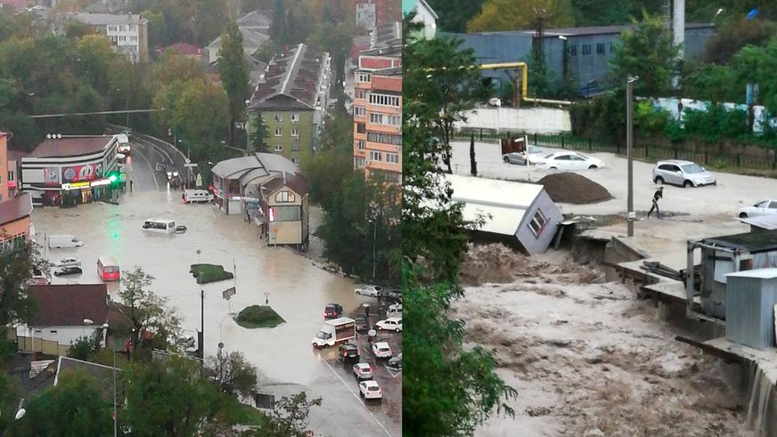 Десятки машин плавали в Туапсе
