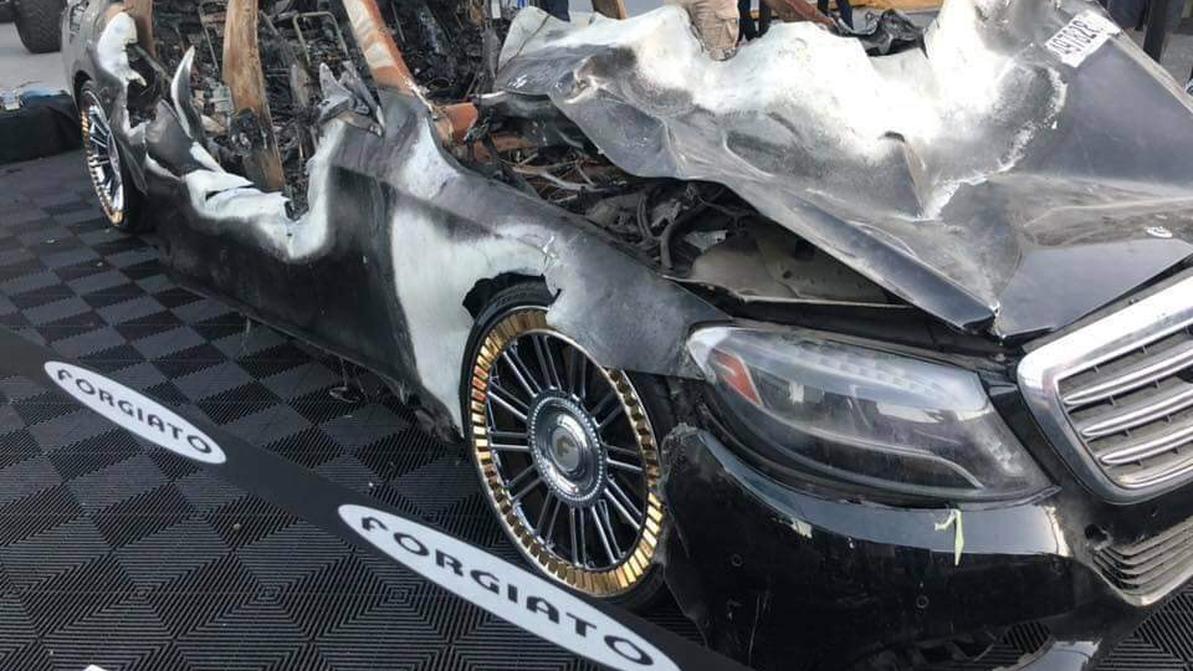 На SEMA выставили сгоревший Mercedes-Maybach S-Class