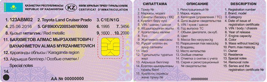 Техпаспорта с чипами начнут выдавать в Казахстане с 1 декабря