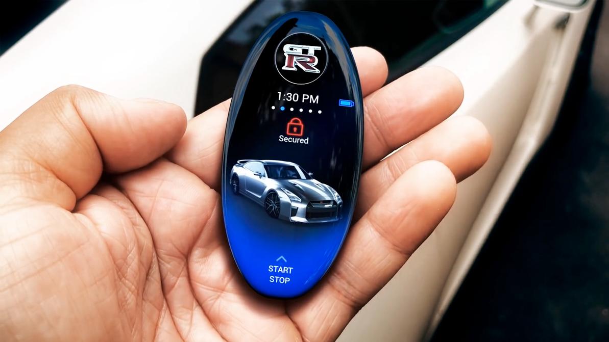 Для Nissan GT-R придумали умный ключ с дисплеем