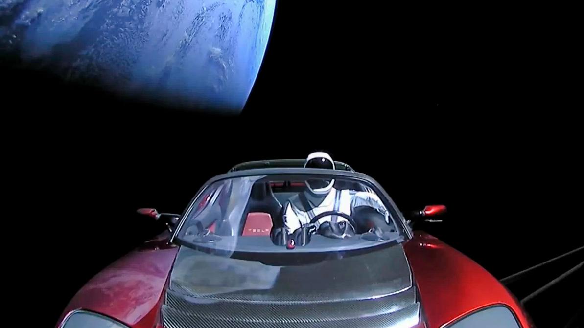 Tesla, отправленная в космос, пролетела 364.5 миллиона километров