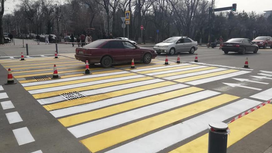 На обновление дорожной разметки в Алматы уйдёт пять месяцев