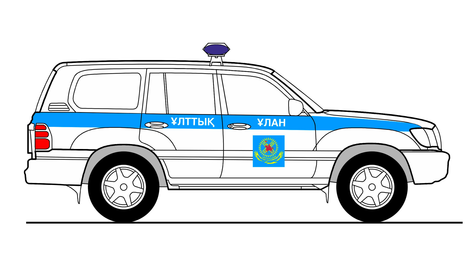 Картинки машинки полиция раскраски распечатать Кому в Казахстане будут положены мигалки - Kolesa.kz Почитать