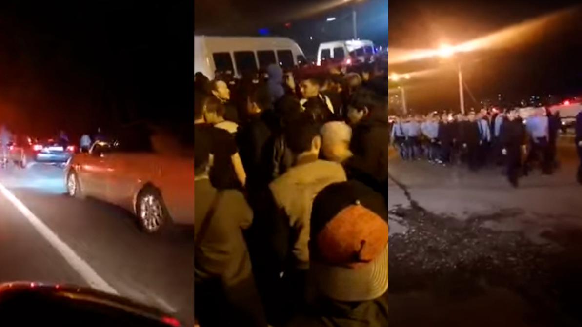 Полицейский попал под колёса авто митингующих в Алматы