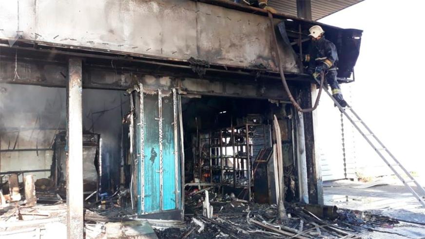 В Алматы сгорела заправка