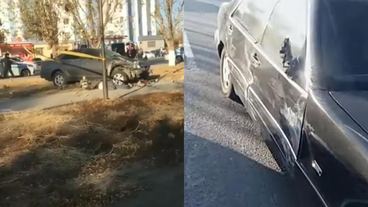 Camry врезалась в остановку в Кызылорде: трое погибли