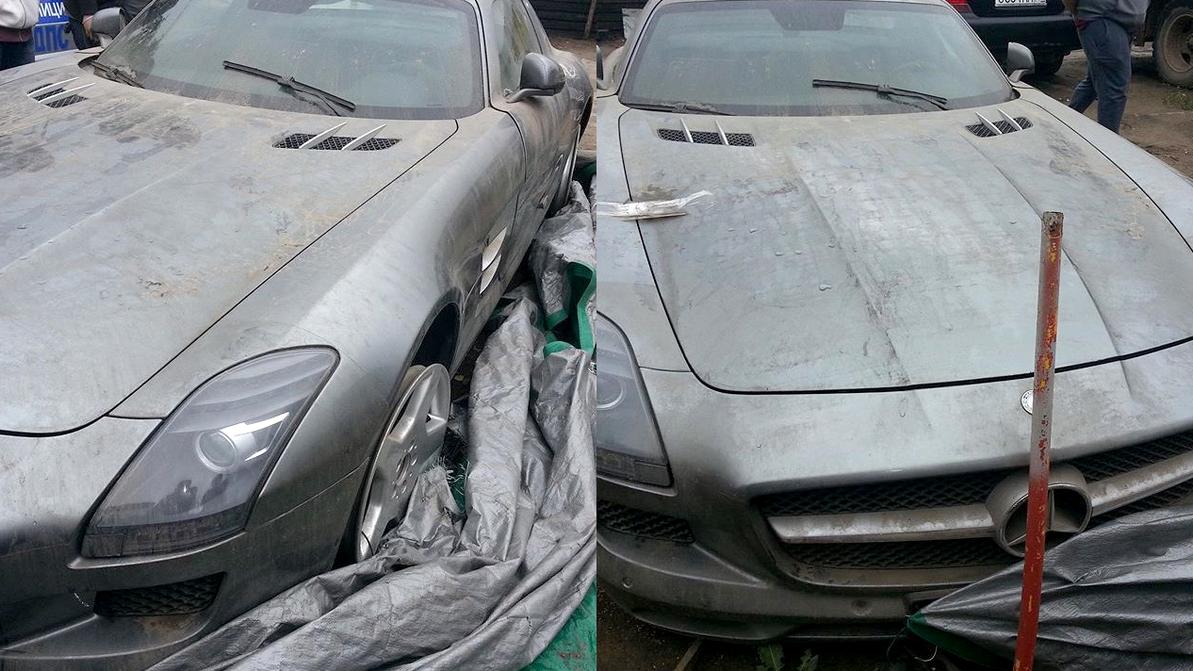 В Сыктывкаре потихоньку растаскивают Mercedes-Benz SLS AMG
