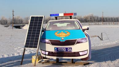 Макеты патрульных авто появились на трассах Актюбинской области