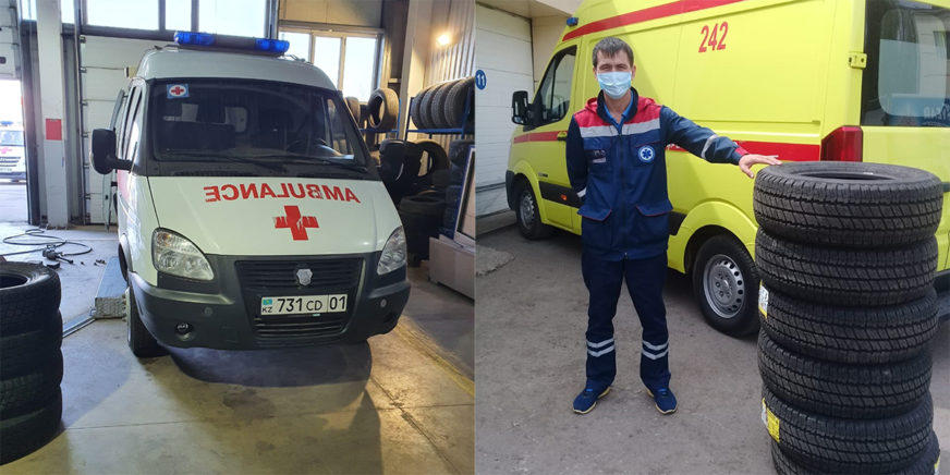 В Нур-Султане шинный бизнес помог станциям скорой помощи