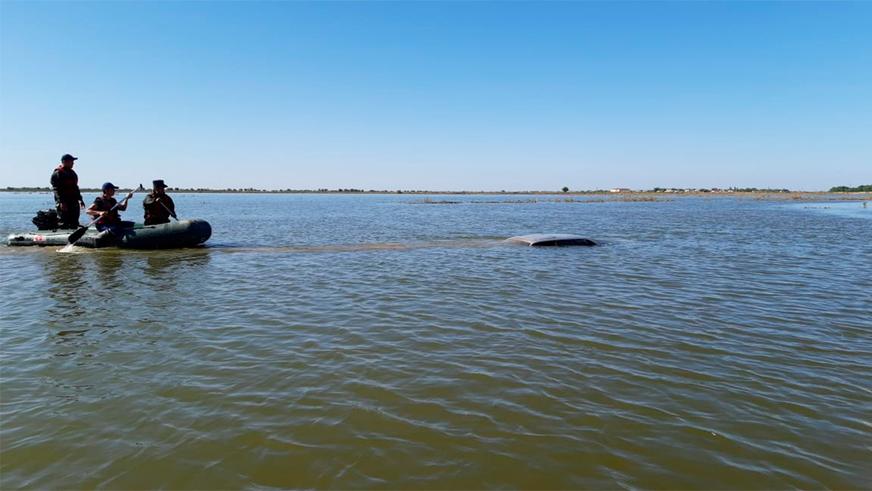Как спасали утопленные авто в Мактааральском районе