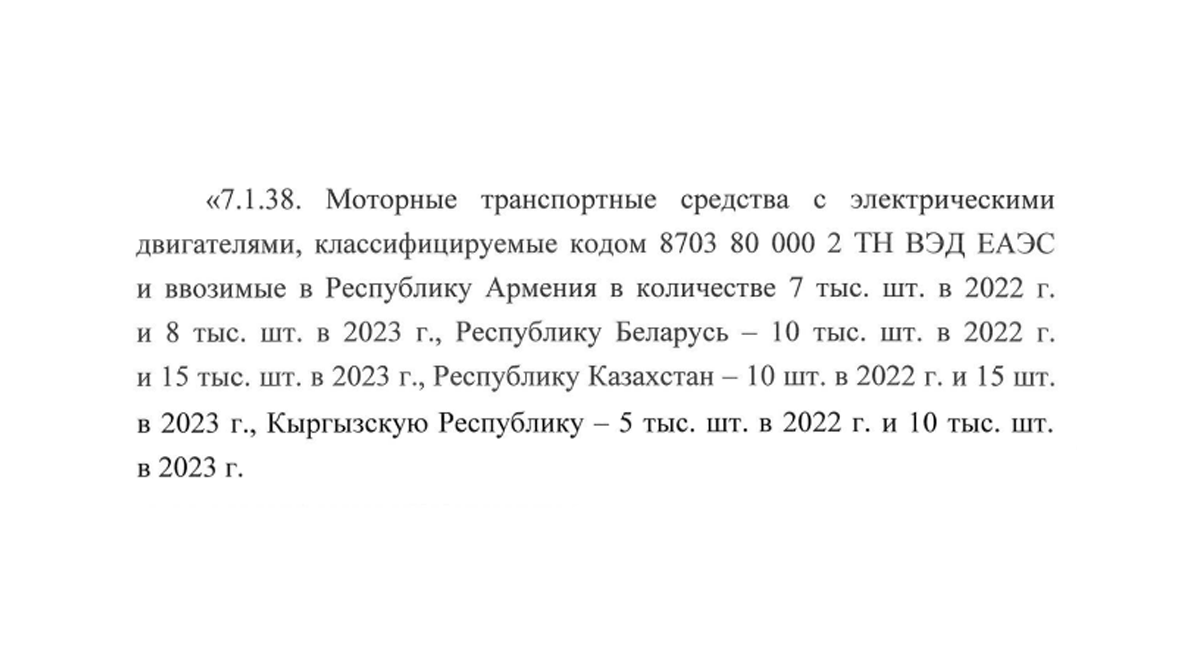 Казахстану разрешено продавать в ЕАЭС 25 или 25 тысяч электромобилей?