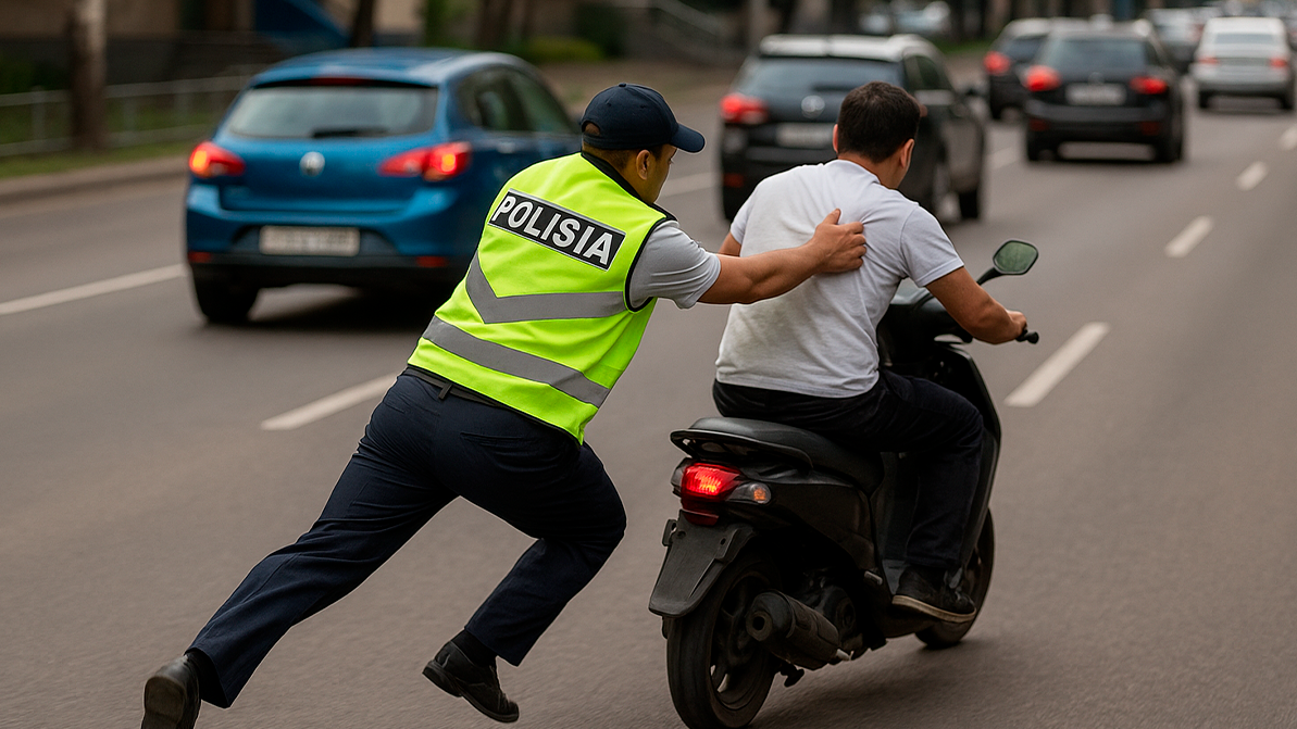 Экшн по-алматински: задержать угонщика мопедов «на скаку»