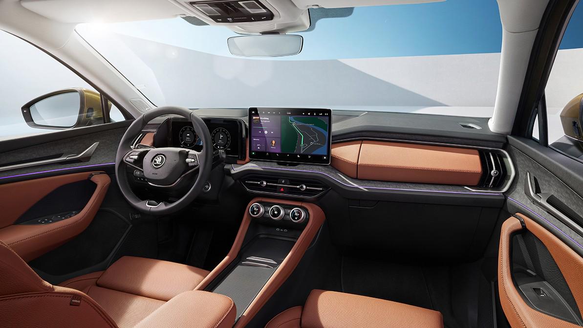 Škoda рассекретила интерьеры Superb и Kodiaq нового поколения