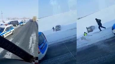 Короткую погоню за Lexus LX470 сняли очевидцы