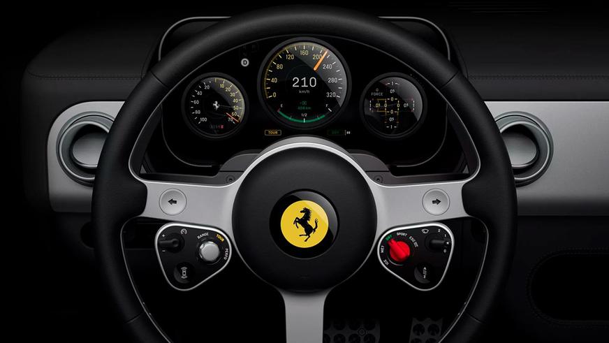 Раскрыты детали интерьера первого электрического Ferrari