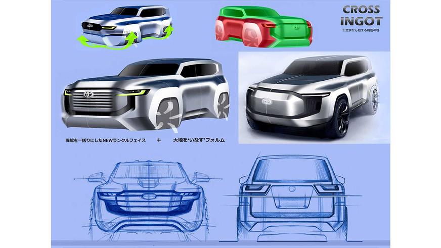 Toyota показали дизайнерские скетчи Toyota Land Cruiser 300