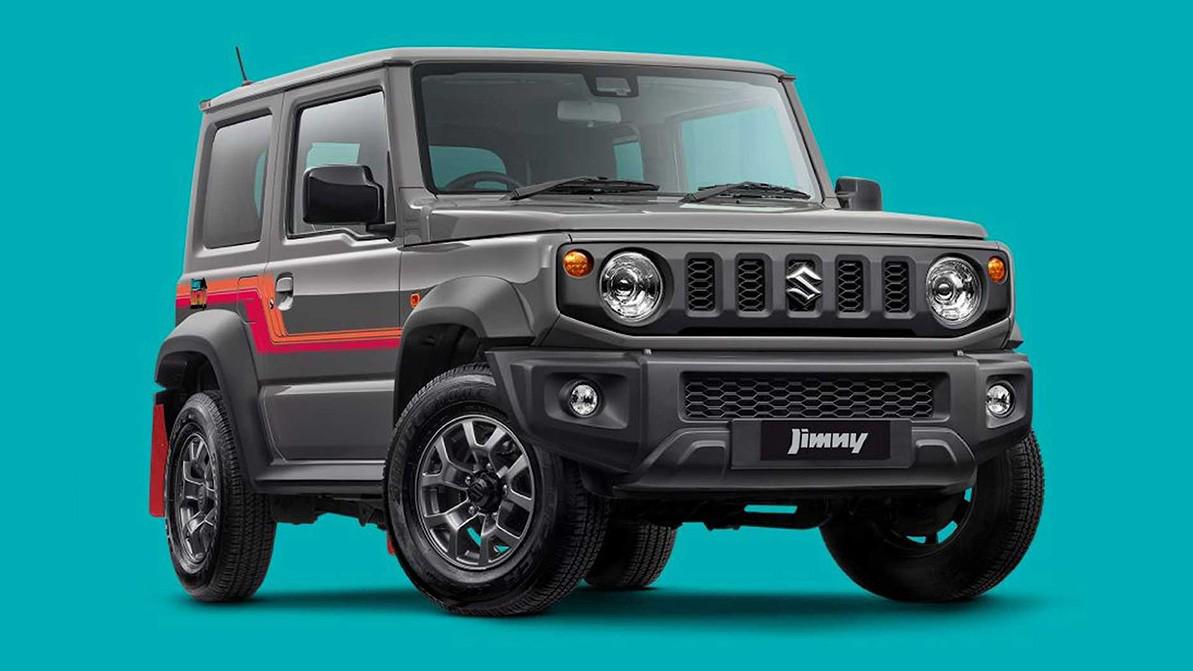 Suzuki Jimny получил ностальгическую спецверсию с красными брызговиками