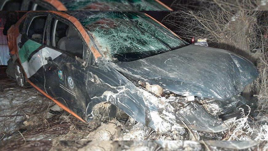Девять человек перевернулись в машине из каршеринга в Алматы
