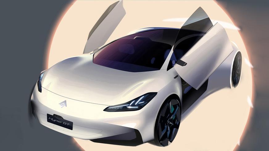 Китайский GAC готовит к дебюту «космический» электрокар Aion Hyper GT