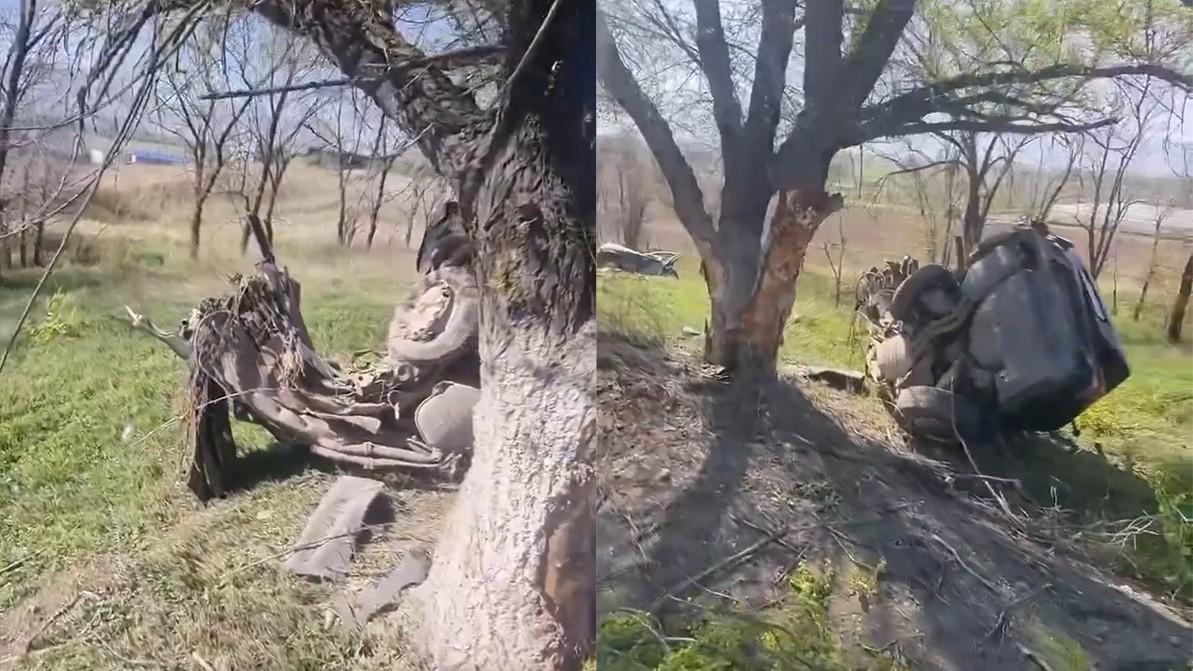 Mercedes-Benz разорвало на трассе Алматы — Ташкент