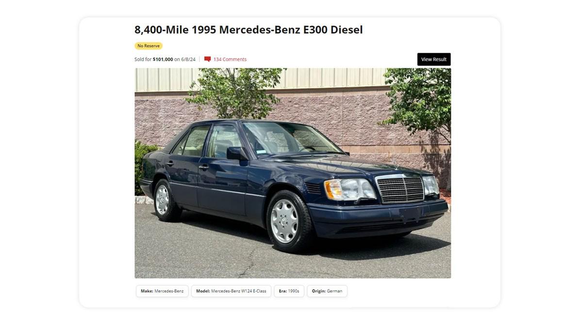 Подержанные Mercedes-Benz W124 в Штатах стали резко дорожать. Даже дизельные