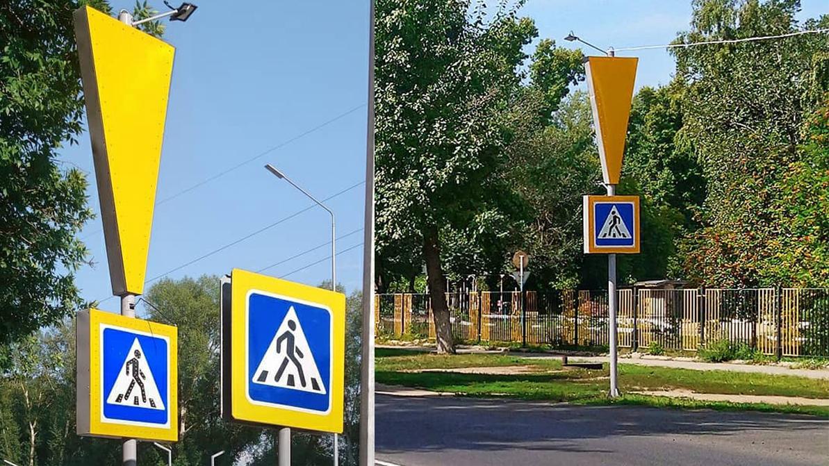 «Инновационные» дорожные знаки за полмиллиона каждый установили в Усть-Каменогорске