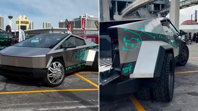 Фото дня: Cybertruck со сдвоенными колёсами