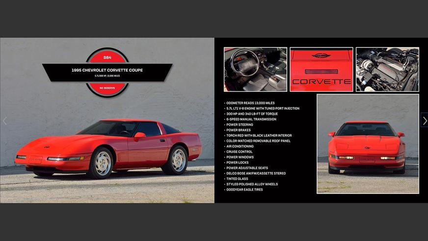 С молотка уйдёт коллекция из 15 красных Chevrolet Corvette