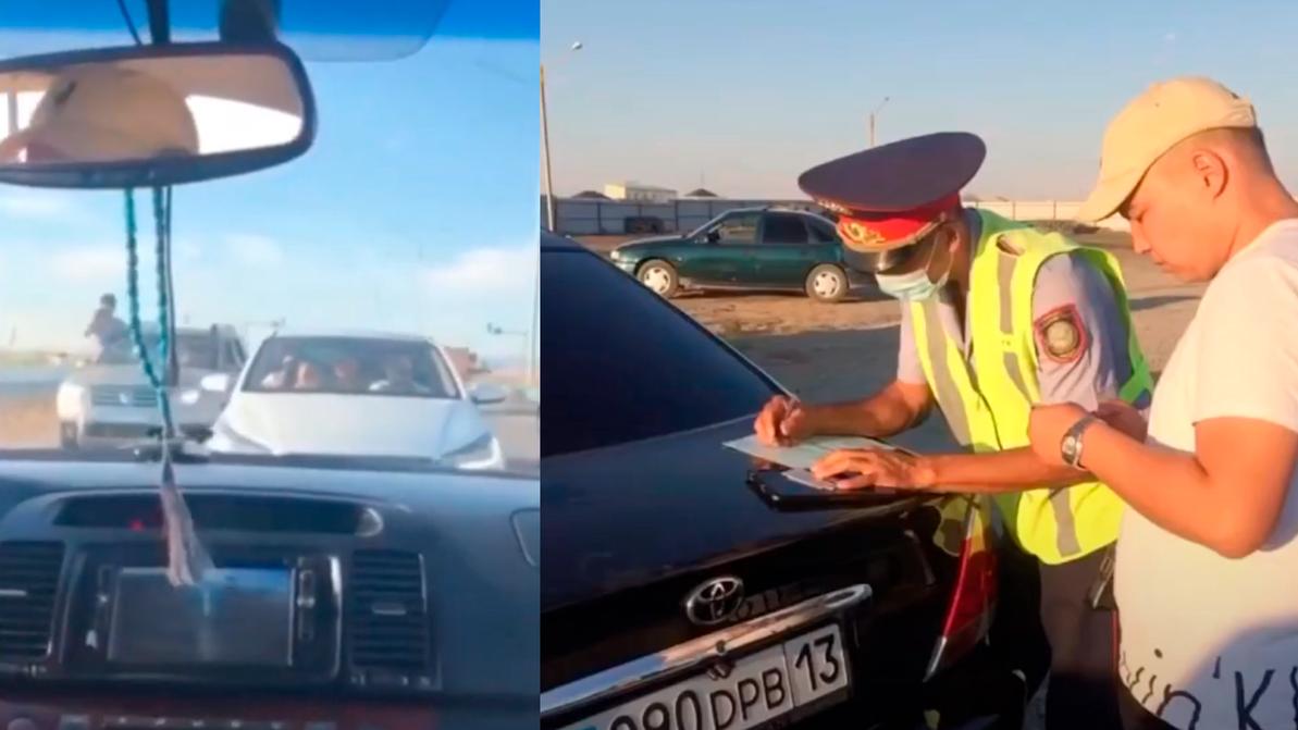 Задним ходом по трассе. Очередных хулиганов наказали в Туркестане