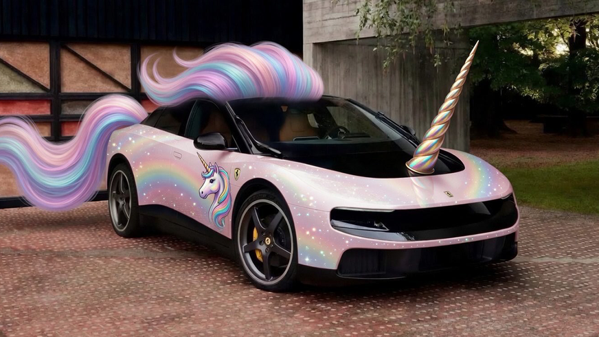 Первый электромобиль Ferrari стал героем мемов и объектом критики