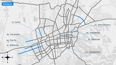 Какие улицы и проспекты продлят в Алматы до 2030 года
