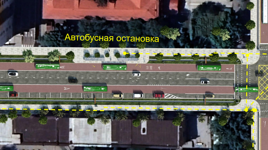 На улице Желтоксан в Алматы начали обустраивать BRT