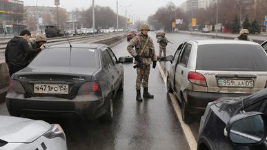 Блокпосты установлены практически по всему Казахстану