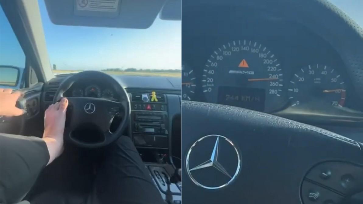 Ногой на скорости 240 км/ч управлял «мерседесом» кыргызский блогер