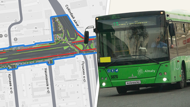 Райымбек даңғылындағы BRT-ның схемасы