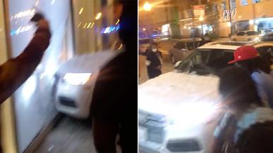 Audi использовали в качестве тарана