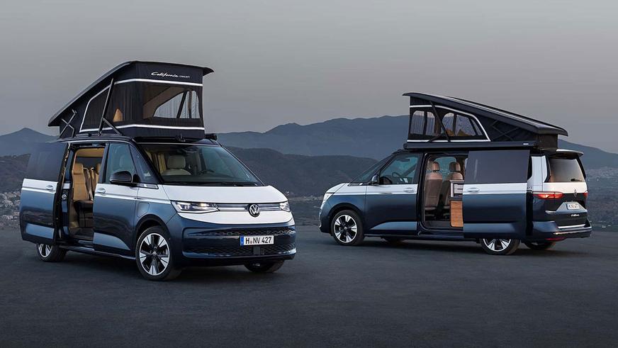 VW T7 превратился в дом на колёсах с двумя дверями и палаткой
