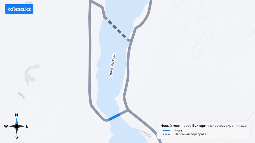Самый длинный автомобильный мост в Казахстане открыли в ВКО